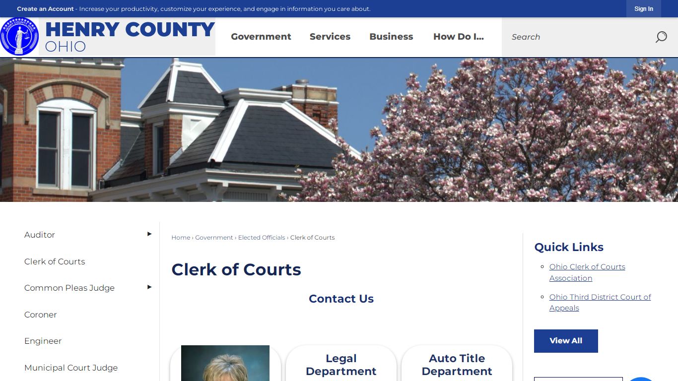 Clerk of Courts | Henry County, OH